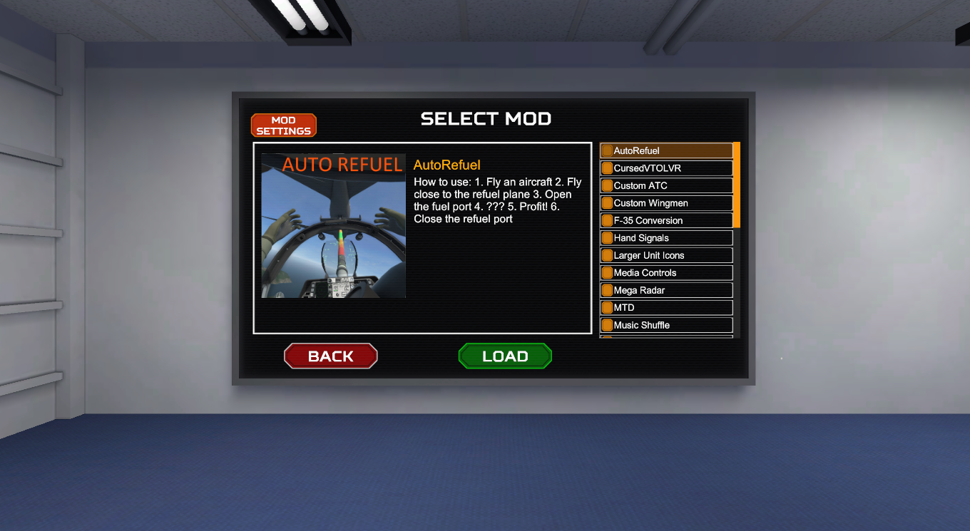 Picture of the in game user interface