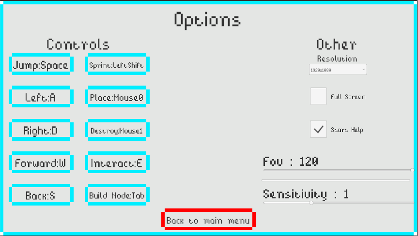 Options Menu